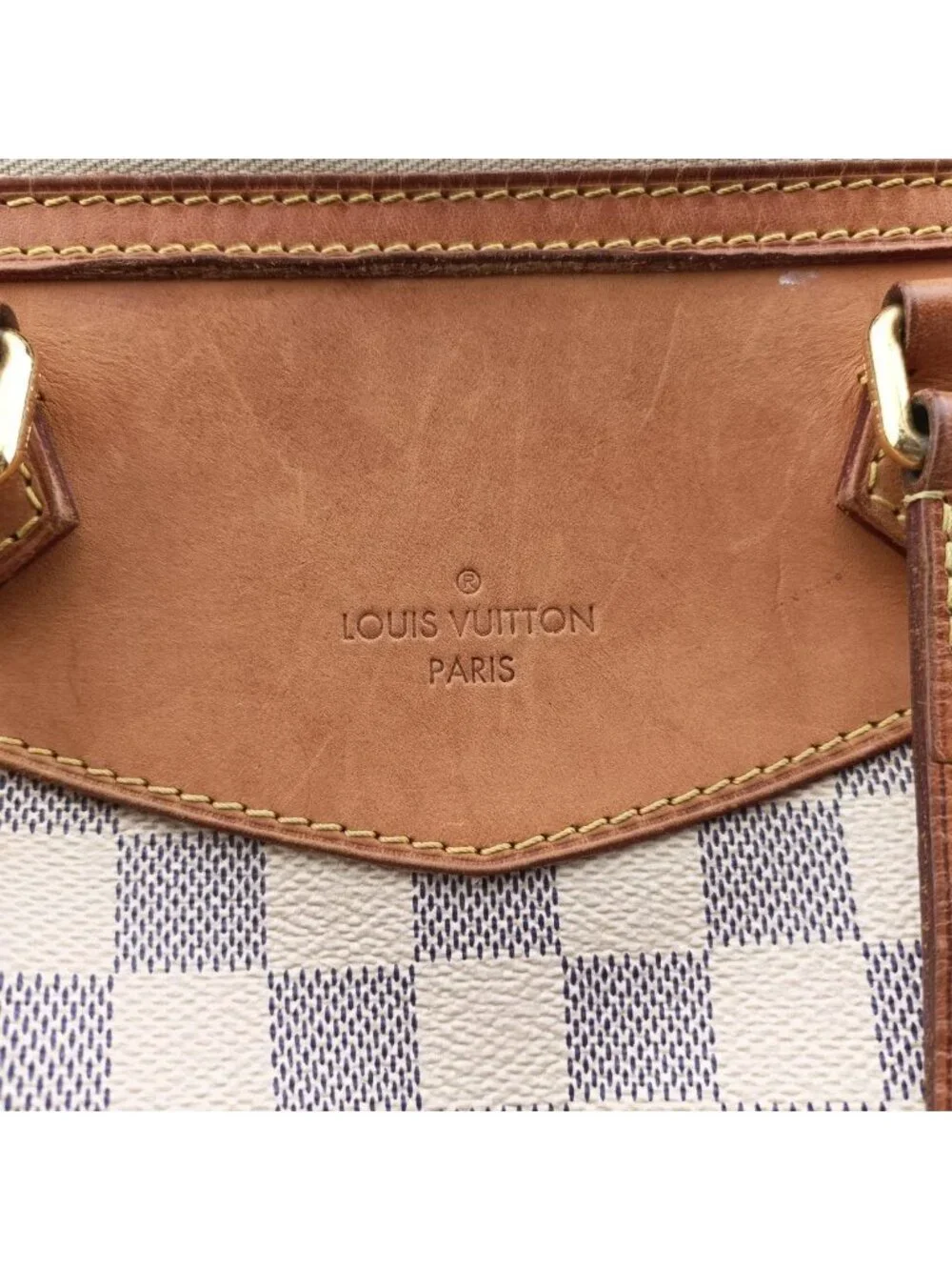 Louis Vuitton Siracusa GM Azur Damier Canvas Shoulder Bag